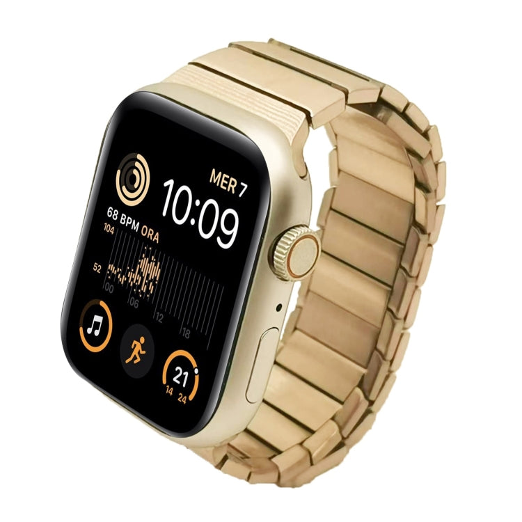 For Apple Watch SE 40mm Single Bead Magnetic Stainless Steel Watch Band(Rose Gold) by bashfashion