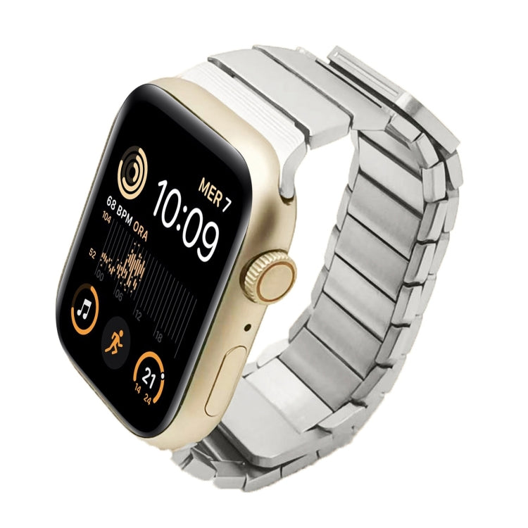 For Apple Watch SE 40mm Single Bead Magnetic Stainless Steel Watch Band(Silver) by bashfashion