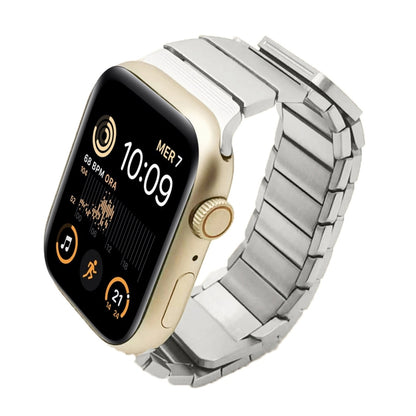 For Apple Watch SE 40mm Single Bead Magnetic Stainless Steel Watch Band(Silver) by bashfashion