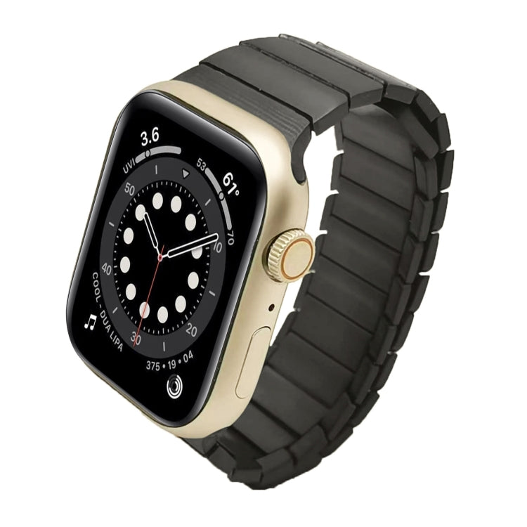 For Apple Watch Series 6 40mm Single Bead Magnetic Stainless Steel Watch Band(Black) by bashfashion