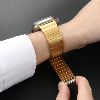 For Apple Watch Series 6 40mm Single Bead Magnetic Stainless Steel Watch Band(Gold) by bashfashion