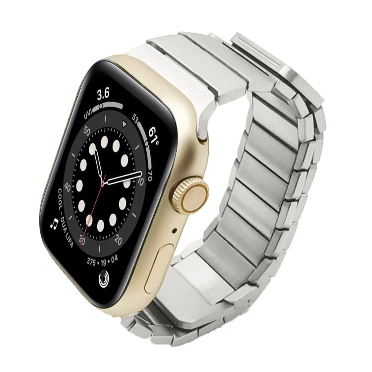 For Apple Watch Series 6 40mm Single Bead Magnetic Stainless Steel Watch Band(Silver) by bashfashion