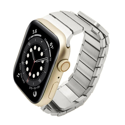 For Apple Watch Series 6 40mm Single Bead Magnetic Stainless Steel Watch Band(Silver) by bashfashion