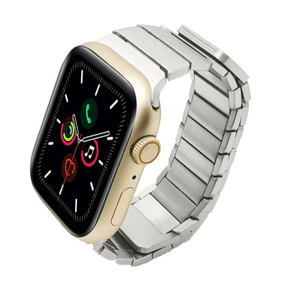 For Apple Watch Series 5 44mm Single Bead Magnetic Stainless Steel Watch Band(Silver) by bashfashion