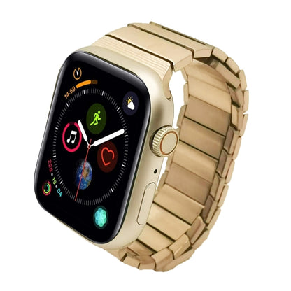 For Apple Watch Series 4 44mm Single Bead Magnetic Stainless Steel Watch Band(Rose Gold) by bashfashion