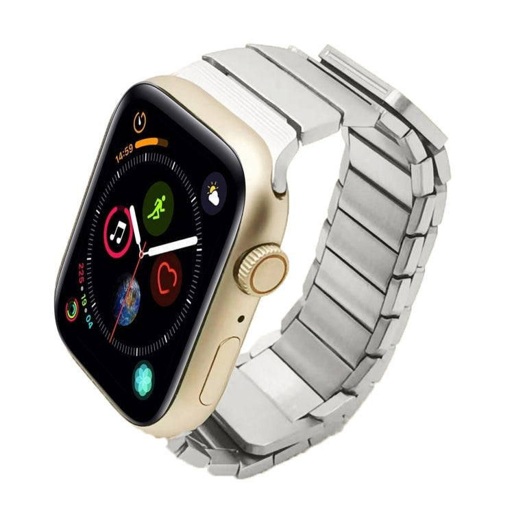 For Apple Watch Series 4 44mm Single Bead Magnetic Stainless Steel Watch Band(Silver) by bashfashion