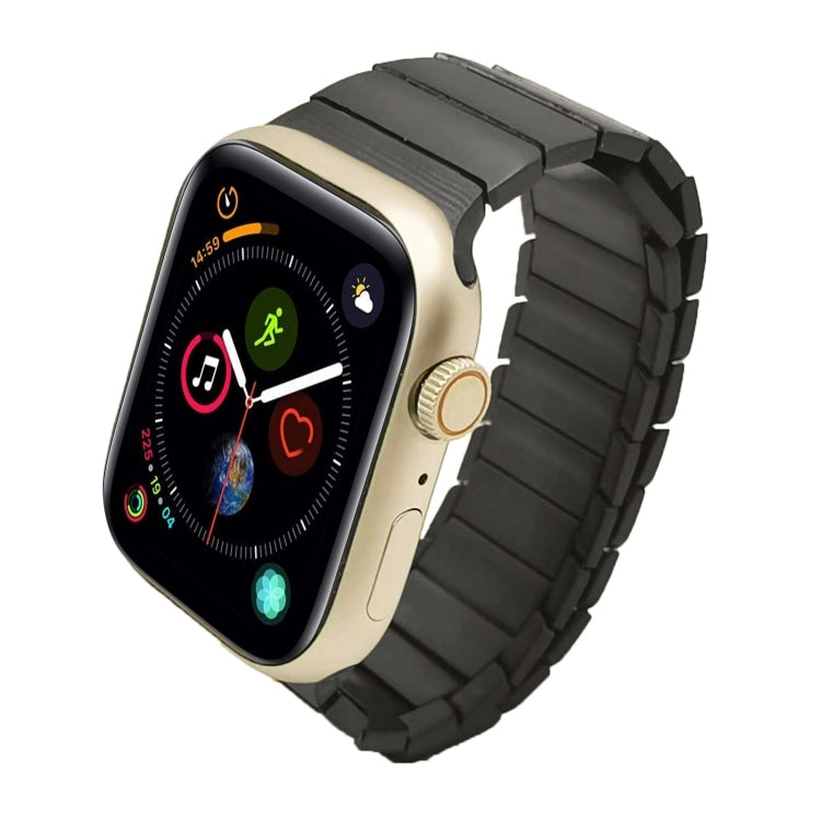 For Apple Watch Series 4 40mm Single Bead Magnetic Stainless Steel Watch Band(Black) by bashfashion