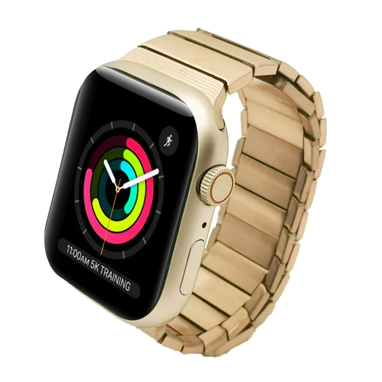 For Apple Watch Series 3 38mm Single Bead Magnetic Stainless Steel Watch Band(Rose Gold) by bashfashion