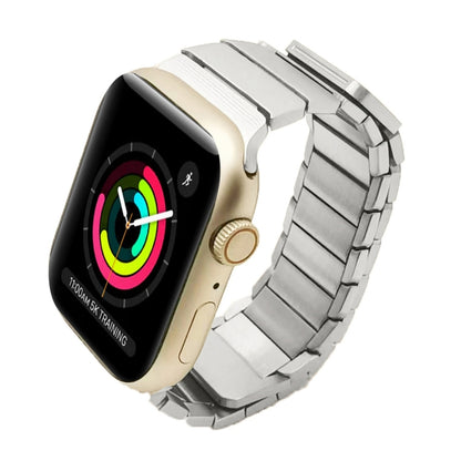 For Apple Watch Series 3 42mm Single Bead Magnetic Stainless Steel Watch Band(Silver) by bashfashion