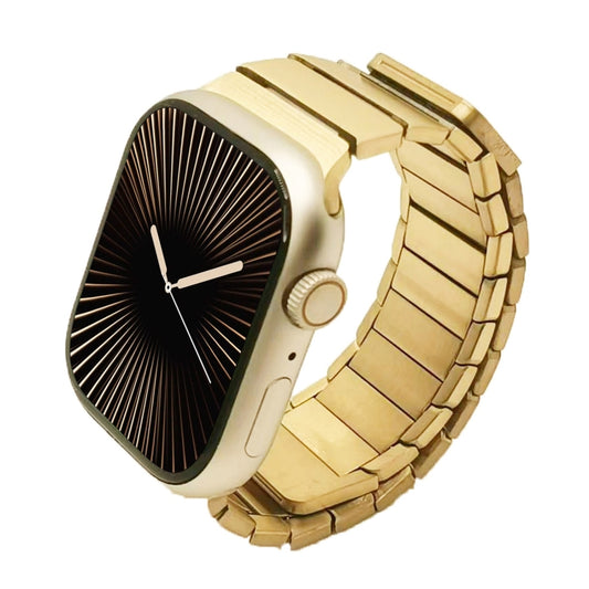 For Apple Watch Series 10 42mm Single Bead Magnetic Stainless Steel Watch Band(Gold) by bashfashion