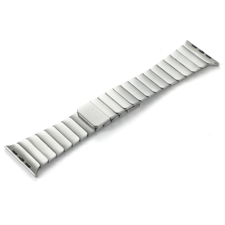 For Apple Watch Series 10 42mm Single Bead Magnetic Stainless Steel Watch Band(Silver) by bashfashion