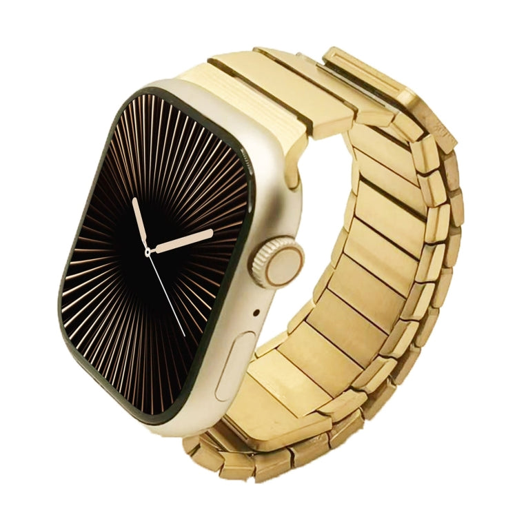 For Apple Watch Series 10 46mm Single Bead Magnetic Stainless Steel Watch Band(Gold) by bashfashion