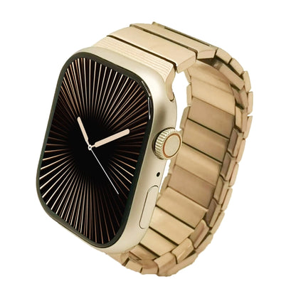 For Apple Watch Series 10 46mm Single Bead Magnetic Stainless Steel Watch Band(Rose Gold) by bashfashion