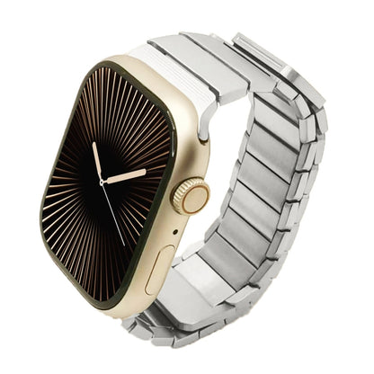 For Apple Watch Series 10 46mm Single Bead Magnetic Stainless Steel Watch Band(Silver) by bashfashion