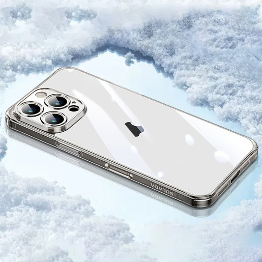 For iPhone 16 Pro Max SULADA TPU Frame Tempered Glass Transparent Phone Case(Black) by SULADA