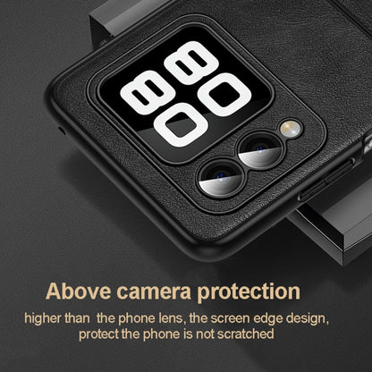 For Huawei nova Flip SULADA Shockproof TPU Hybrid Handmade Leather Phone Case(Brown) by SULADA