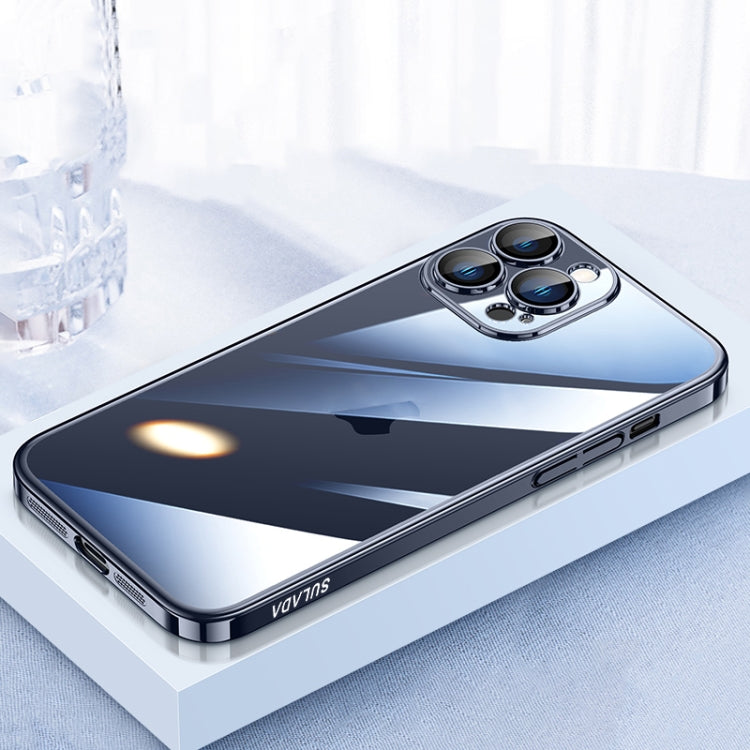 For iPhone 16 Pro Max SULADA JINGJIA Series Lens Protector Hard PC Phone Case(Blue) by SULADA