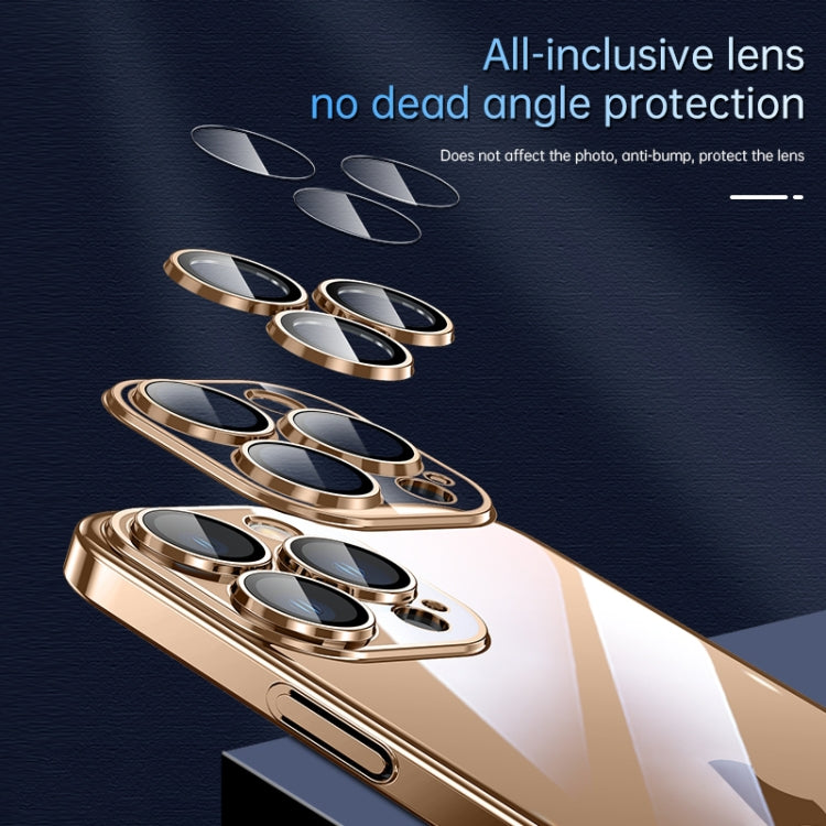 For iPhone 16 Plus SULADA JINGJIA Series Lens Protector Hard PC Phone Case(Gold) by SULADA