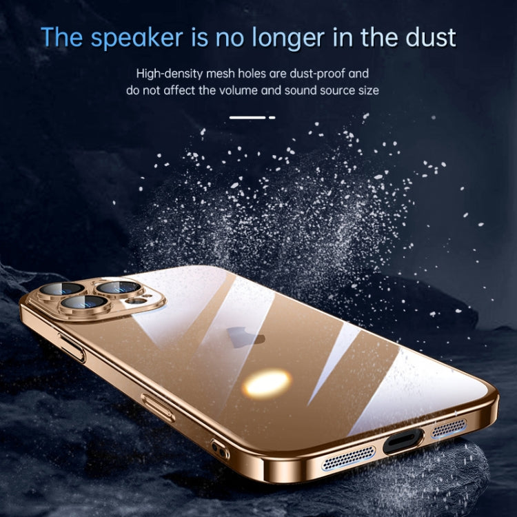 For iPhone 16 Pro SULADA JINGJIA Series Lens Protector Hard PC Phone Case(Gold) by SULADA