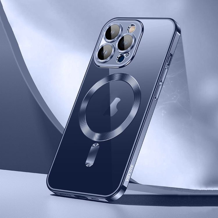 For iPhone 16 Pro SULADA MagSafe Plating TPU Shockproof Phone Soft Case(Titanium Blue) by SULADA