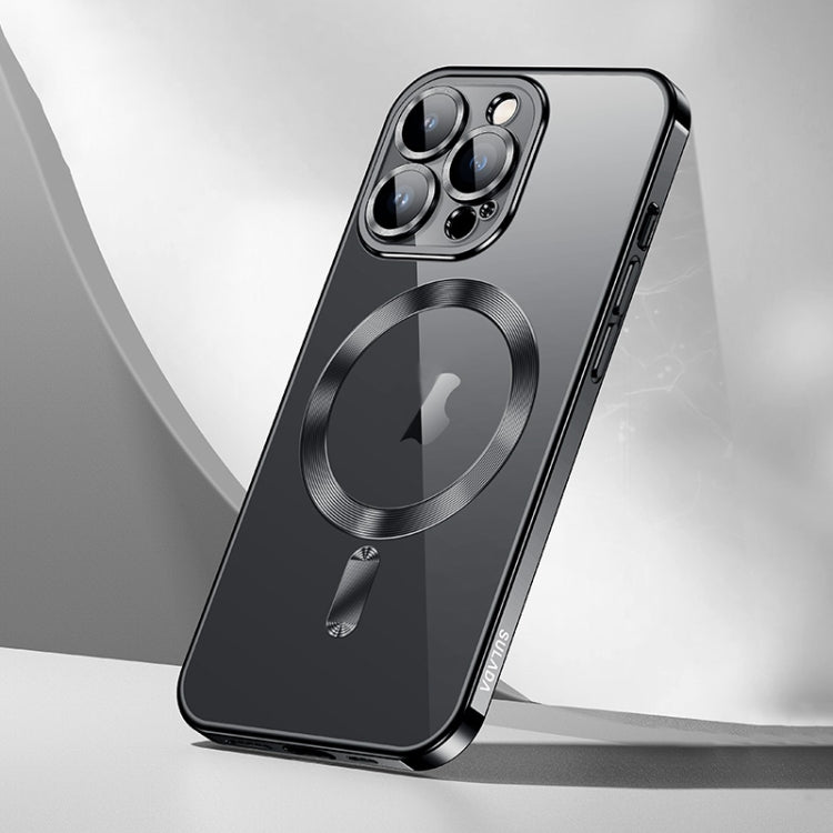 For iPhone 16 Pro SULADA MagSafe Plating TPU Shockproof Phone Soft Case(Black) by SULADA