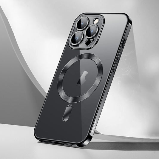 For iPhone 16 Pro SULADA MagSafe Plating TPU Shockproof Phone Soft Case(Black) by SULADA