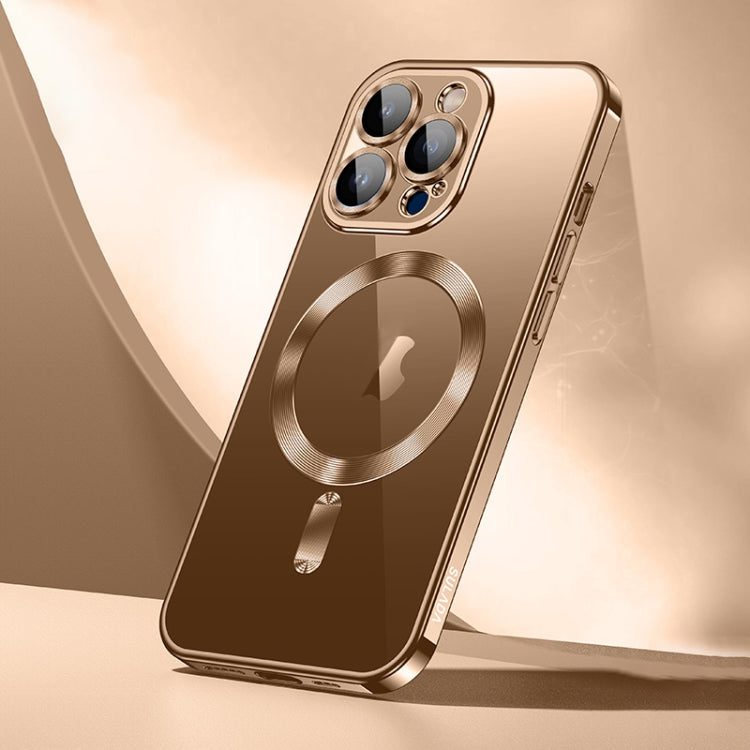 For iPhone 16 Pro SULADA MagSafe Plating TPU Shockproof Phone Soft Case(Gold) by SULADA