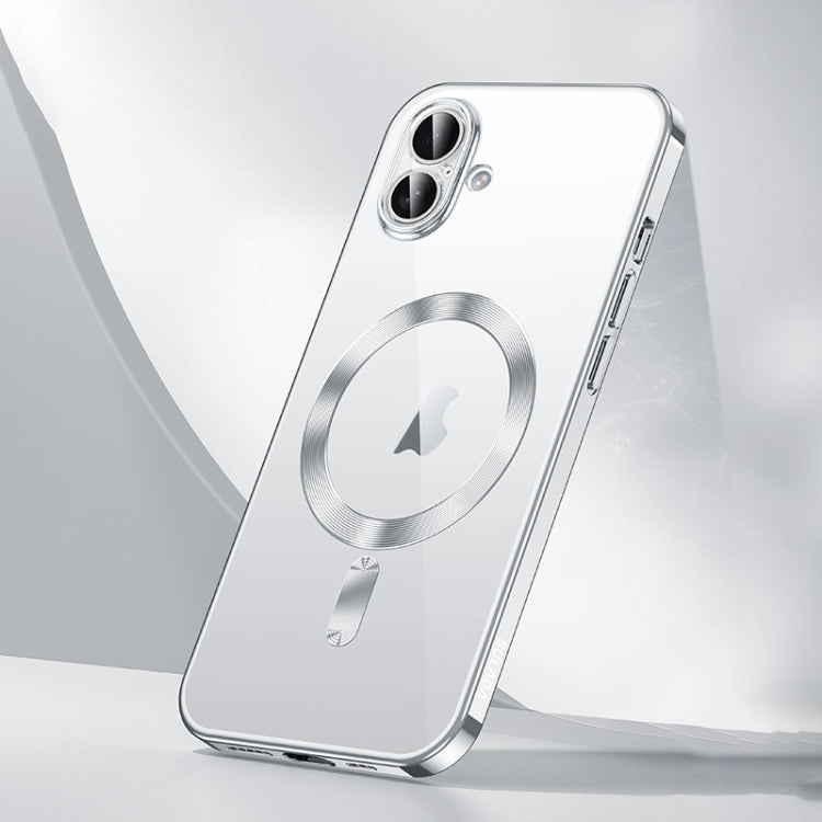 For iPhone 16 Plus SULADA MagSafe Plating TPU Shockproof Phone Soft Case(Silver) by SULADA