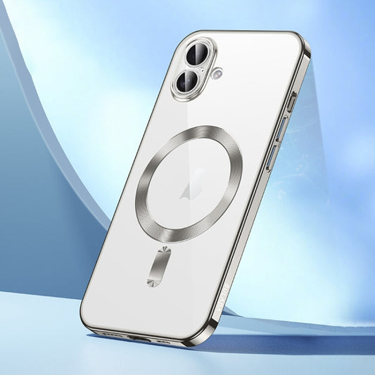 For iPhone 16 SULADA MagSafe Plating TPU Shockproof Phone Soft Case(Titanium Grey) by SULADA