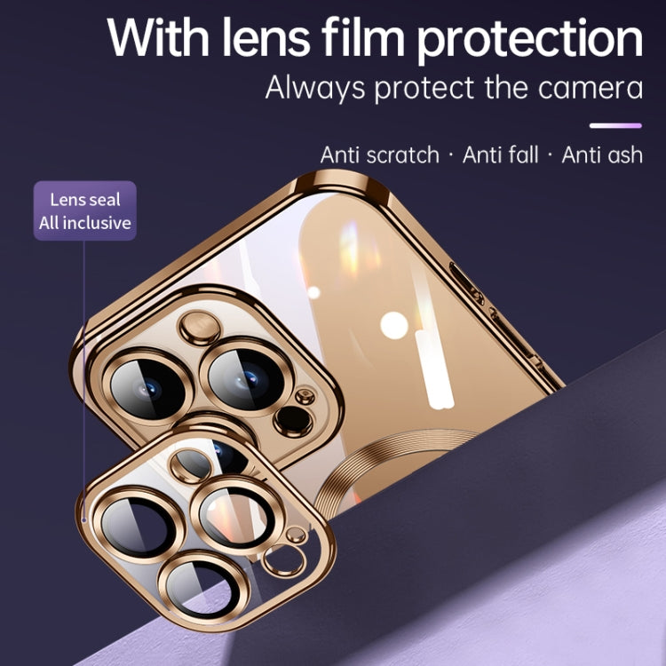 For iPhone 16 SULADA MagSafe Plating TPU Shockproof Phone Soft Case(Gold) by SULADA