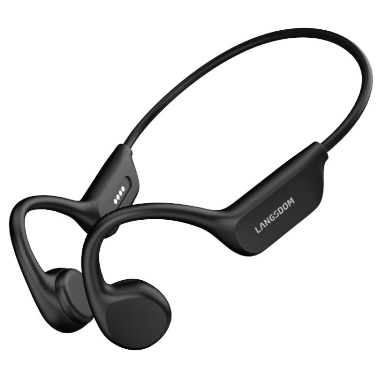 Langsdom BE17 Bone Conduction Waterproof Bluetooth Sports Earphone(Black) by Langsdom