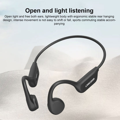Langsdom BE17 Bone Conduction Waterproof Bluetooth Sports Earphone(Black) by Langsdom