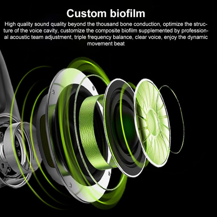 Langsdom BE17 Bone Conduction Waterproof Bluetooth Sports Earphone(Black) by Langsdom