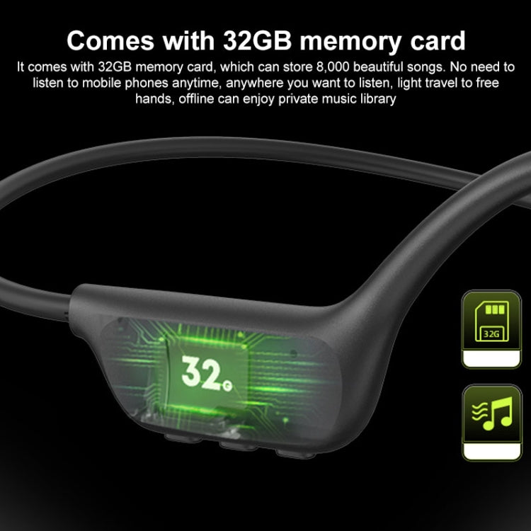 Langsdom BE17 Bone Conduction Waterproof Bluetooth Sports Earphone(Black) by Langsdom