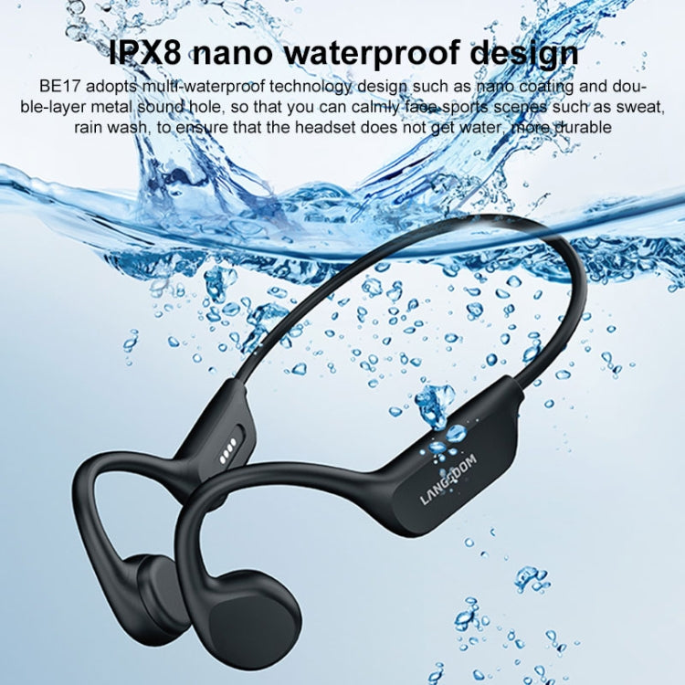 Langsdom BE17 Bone Conduction Waterproof Bluetooth Sports Earphone(Black) by Langsdom