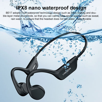 Langsdom BE17 Bone Conduction Waterproof Bluetooth Sports Earphone(Black) by Langsdom