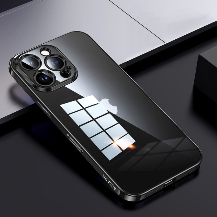 For iPhone 16 Pro SULADA Shine Through Series Plating TPU Transparent Phone Case(Space Black) by SULADA