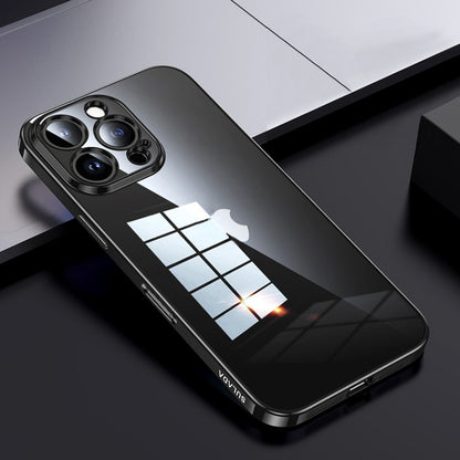 For iPhone 16 Pro SULADA Shine Through Series Plating TPU Transparent Phone Case(Space Black) by SULADA