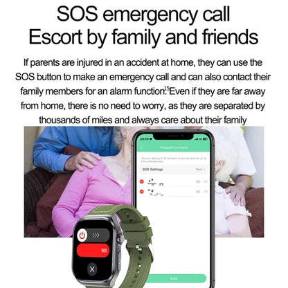 ET585 2.04 inch Silicone Strap IP68 Waterproof Smart Watch, Support ECG / Blood Composition Measurement(Black) by bashfashion