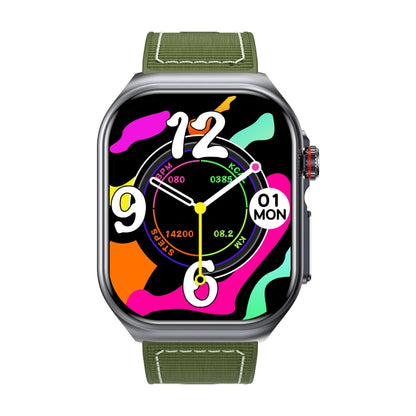 ET585 2.04 inch Nylon Strap IP68 Waterproof Smart Watch, Support ECG / Blood Composition Measurement(Green) by bashfashion