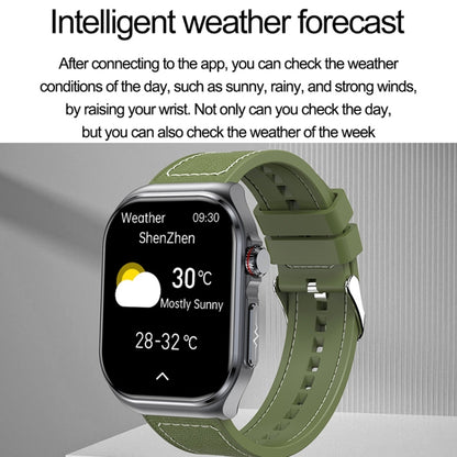 ET585 2.04 inch Nylon Strap IP68 Waterproof Smart Watch, Support ECG / Blood Composition Measurement(Green) by bashfashion