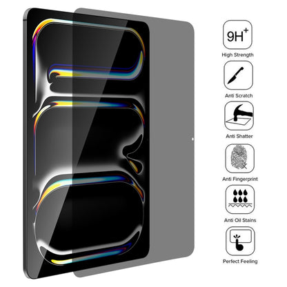 For iPad Pro 11 2025 / 2024 0.33mm 9H 2.5D Privacy Anti-glare Explosion-proof Tempered Glass Film by bashfashion