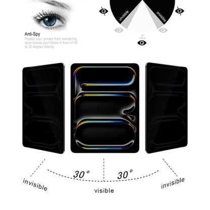 For iPad Pro 11 2025 / 2024 0.33mm 9H 2.5D Privacy Anti-glare Explosion-proof Tempered Glass Film by bashfashion