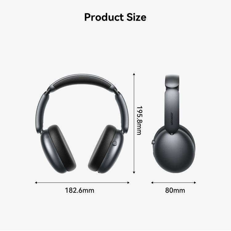 JOYROOM JR-JH1 Hybrid ANC Bluetooth Wireless Headphones Headset(Black) by JOYROOM
