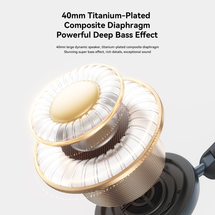 JOYROOM JR-JH1 Hybrid ANC Bluetooth Wireless Headphones Headset(Black) by JOYROOM