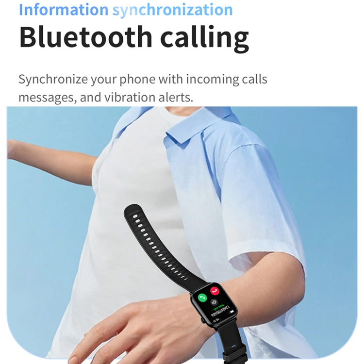 HD15 1.75 inch Silicone Strap IP68 Waterproof Smart Watch, Support Sedentary Reminder / Sleep Monitoring(Silver) by bashfashion