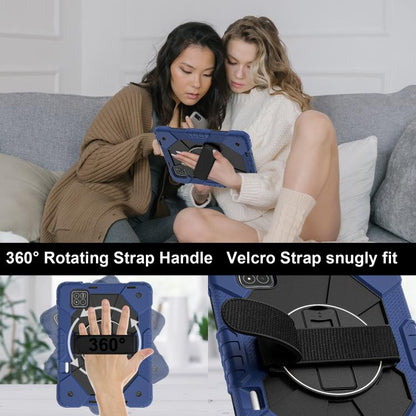 For Xiaomi Pad 7 / 7 Pro 2024 Contrast Color Robot Silicone Hybrid PC Tablet Case(Navy Black) by bashfashion