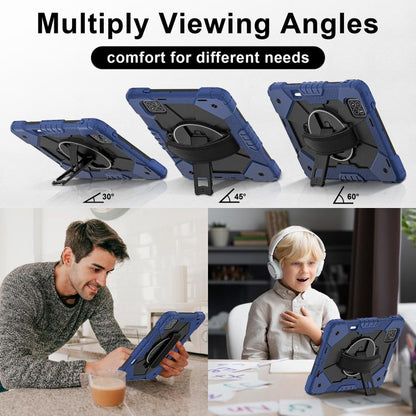 For Xiaomi Pad 7 / 7 Pro 2024 Contrast Color Robot Silicone Hybrid PC Tablet Case(Navy Black) by bashfashion