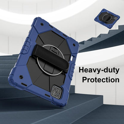 For Xiaomi Pad 7 / 7 Pro 2024 Contrast Color Robot Silicone Hybrid PC Tablet Case(Navy Black) by bashfashion