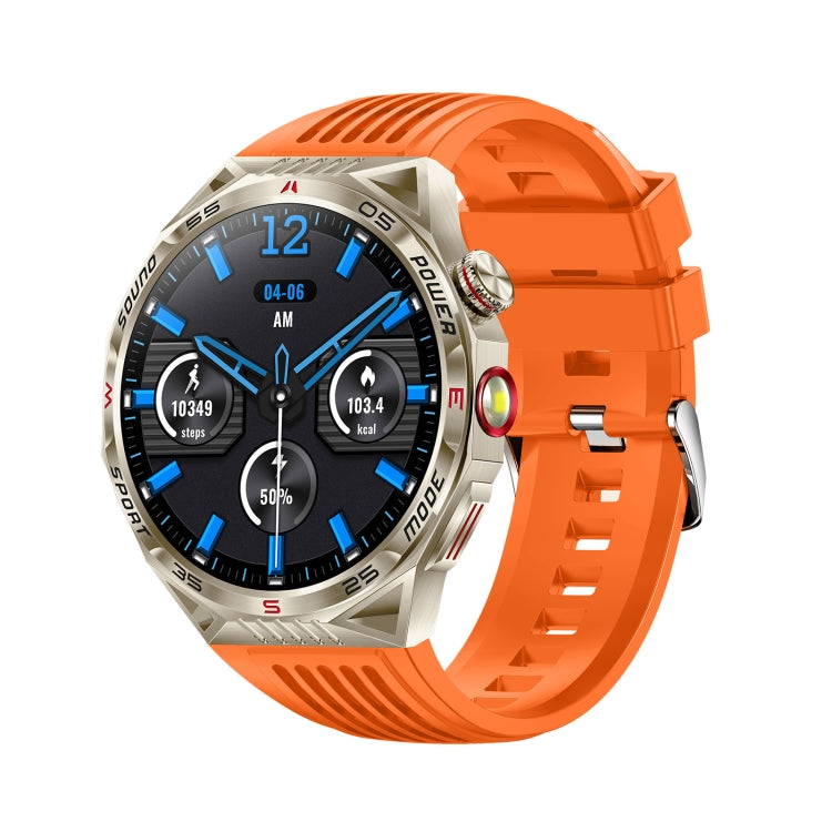 HT28 1.85 inch Silicone Strap IP68 Waterproof Smart Watch, Support Sleep Monitoring(Orange) by bashfashion